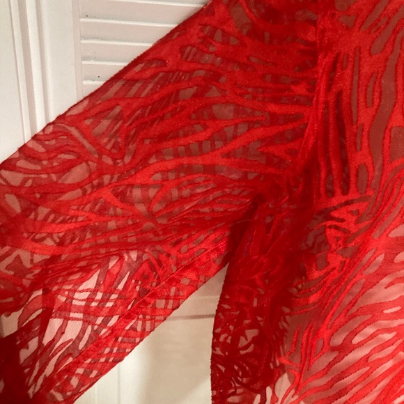 NWT Choices Plus Size 1X Sheer Blouse - Picture 7 of 15